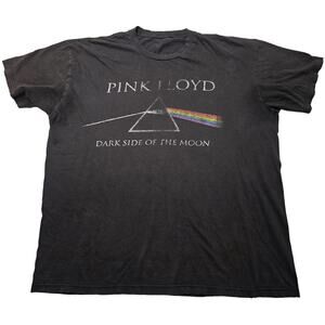 Pink Floyd Dark Side of The Moon Black Graphic Print T-Shirt Size Large